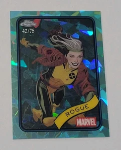 2025 Topps Chrome Sapphire Marvel ROGUE BASE #189 AQUA REFRACTOR SSP /75 - Picture 1 of 3