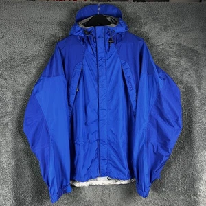 Marmot Waterproof Jacket Mens Large Blue Hooded Full Zip Logo Walking Hiking - Picture 1 of 21
