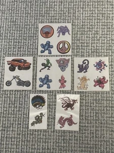 Tatuajes Temporales De Colección Años 90 EE. UU. Extraterrestres Motociclista Paz Coches Dragones Ángel Araña - Imagen 1 de 4