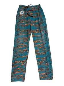 Vintage Miami Dolphins Sweatpants Mens Med Zubaz Zebra Print 90s Drawstring NFL - Picture 1 of 8