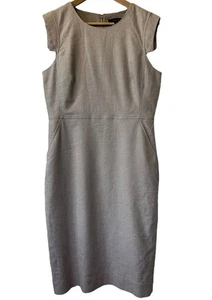 J.Crew Resume Etuikleid Leinen Gr. 10 gefüttert natur beige Reißverschluss Karriere Luxus - Bild 1 von 7