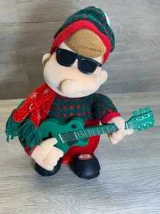 Vintage T.L. Spielzeug Weihnachtselfe mit Gitarrenbrille spielt Musik animiert - Bild 1 von 5