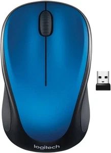 Logitech M317 Wireless Mouse, 2.4 GHz with USB Receiver Chromebook - Steel Blue - Picture 1 of 4