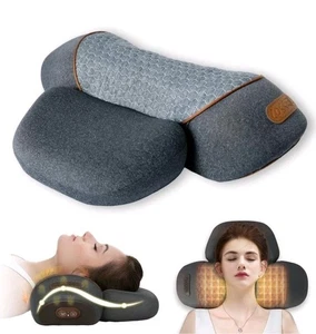 3-in-1 Neck Massager Pillow with Heating & Traction & Vibration, 3D Ergonomic... - Picture 1 of 7