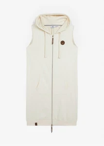 Weste mit Kapuze Gr. 40/42 Beige Damenweste Jacke Mantel ohne Ärmel Neu - Bild 1 von 1