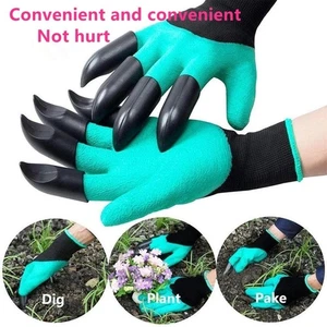 Garden Gloves with Claws – Dig, Plant & Weed Easily – Waterproof Yard Tool - Picture 1 of 8