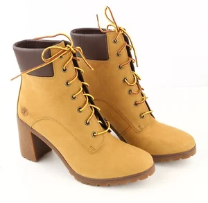 TIMBERLAND A1HLS Women Boots EU40 UK7 Brown Allington Leather Heels Ortholite - Picture 1 of 14