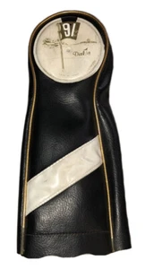 Vintage Dial It Golfschläger Kopfbedeckung Socke schwarz & weiß Lederart - Bild 1 von 2