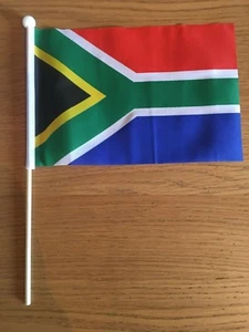 SOUTH AFRICA Pack of 12 medium Hand Flags 9" x 6" 22cm x 15cm FLAG - Picture 1 of 1