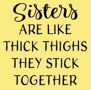 PLANTILLA REUTILIZABLE 10108 U 12"x12" Las hermanas son como muslos gruesos Plantillas Mylar - Imagen 1 de 1