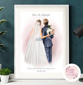 Personalised Wedding Print, Wedding Print, Couple Gift, Bride & Groom gift - Picture 1 of 7