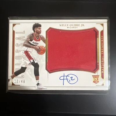 2015-16 Panini National Treasures Kelly Oubre Jr. Rookie Colossal Patch Auto /49 - Image 1 of 4