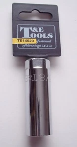T&E Tools 5/8 Zoll x 1/2 Zoll Antrieb Zündkerzen-Steckschlüssel HERGESTELLT IN DEN USA Teil # 14620 - Bild 1 von 2