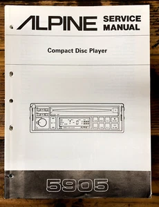 Alpine Model 5905 Car Stereo Service Manual *Original* - Picture 1 of 1