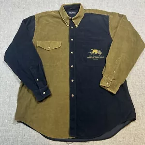 Vintage Nautica Corduroy Shirt Large Men’s Outdoor Fishing Colorblock 90s - Picture 1 of 15