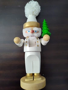 Original Steinbach Germany Volkskunst Nussknacker---weißer molliger Weihnachtsmann--14" groß - Bild 1 von 11