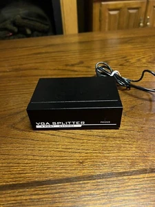 350Mhz 1 PC To 4 Port VGA Video Monitor Splitter Box with AC Adapter - Picture 1 of 4