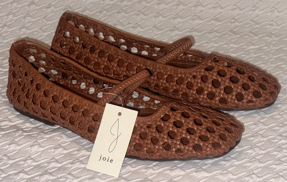 JOIE волнистый коричневый открытый плетение балетки туфли новый женщин размер 7,5 - Изображение 1 из 4