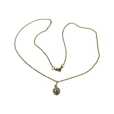 Colgante de diamantes de oro amarillo de 18 quilates Lithos con cadena de 16"  Foto 1 de 4