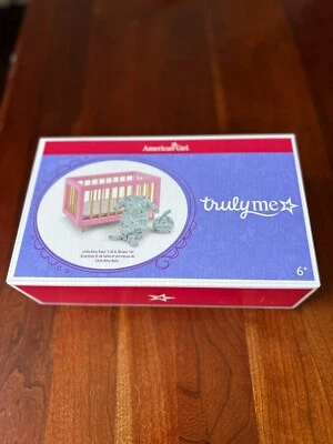 AMERICAN GIRL TRULY ME LITTLE BITTY BABY CRIB MATTRESS BLANKET and HAT NEW NIB - Image 1 of 4