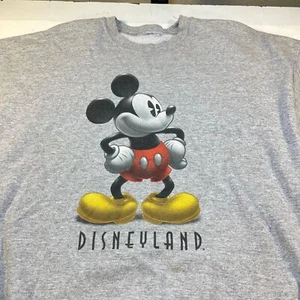 VINTAGE DISNEY DISNEYLAND MICKEY MOUSE CREWNECK SWEATSHIRT Mens XL Gray  - Picture 1 of 4