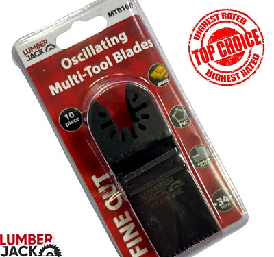 Fine Cut Multi Tool Blade Set for Makita Bosch 10 Piece Trade Quality Lumberjack - Image 1 of 4