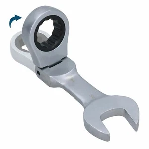 3/4” AF SAE Imperial Flexible Stubby Flexi Head Ratchet Spanner Combi Wrench - Picture 1 of 5