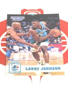 Tarjeta de jugador de alineación inicial Larry Johnson Charlotte Hornets 1994 Kenner - Imagen 1 de 1