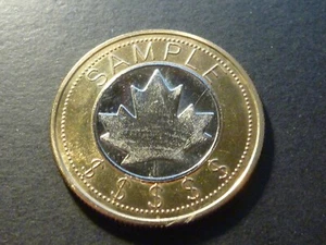 Canadian bimetallic sample token, brass and nickel plated steel, 32 mm, 12.74 g - Picture 1 of 4