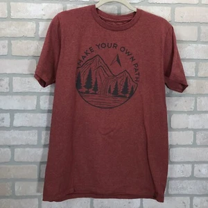 Sonoma Make Your Own Path T-Shirt Size M Red Heather Tee Mountains Outdoors - Picture 1 of 6