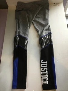 Justice Girls J-Sport Colorblock Active Ankle Leggings Size M (10) blue athletic - Picture 1 of 5