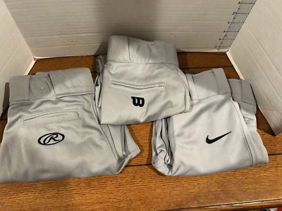 Lot of 3 pr. Boys Baseball Pants Wilson Nike & Rawlings Youth T-ball size S & M - Image 1 of 4