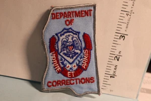 police patch  DEPARTMENT OF CORRECTIONS MISSISSIPPI GREY BORDERS - Picture 1 of 1