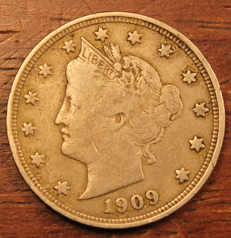 1909 Liberty Nickel Choice VF..................Lot 4602 Cover