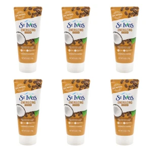 6x St Ives 170g Energizing Scrub Exfoliant Moisturizing Cream Coconut & Coffee - Picture 1 of 3