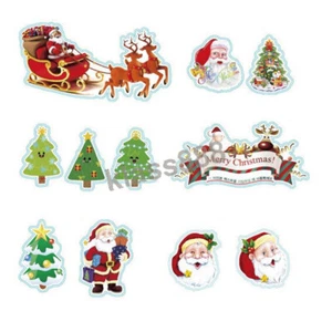 3PCs Christmas Tree Santa Theme Cupcake Cake Topper for Christmas Party Supplies - Picture 1 of 14