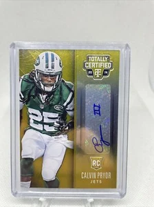 2014 Totally Certified Calvin Pryor Auto Gold 6/10 RC - Picture 1 of 2