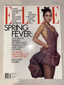 VTG Elle Magazine: February 1992 - Brenda Schad Cover No Label LkNew Inside. - Picture 1 of 2
