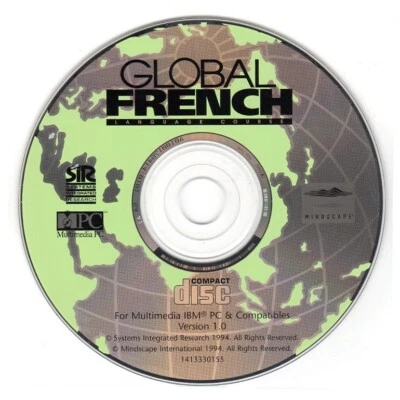 GLOBAL FRENCH (PC-CD, 1994) for Windows - NEW CD in SLEEVE - Image 1 of 2