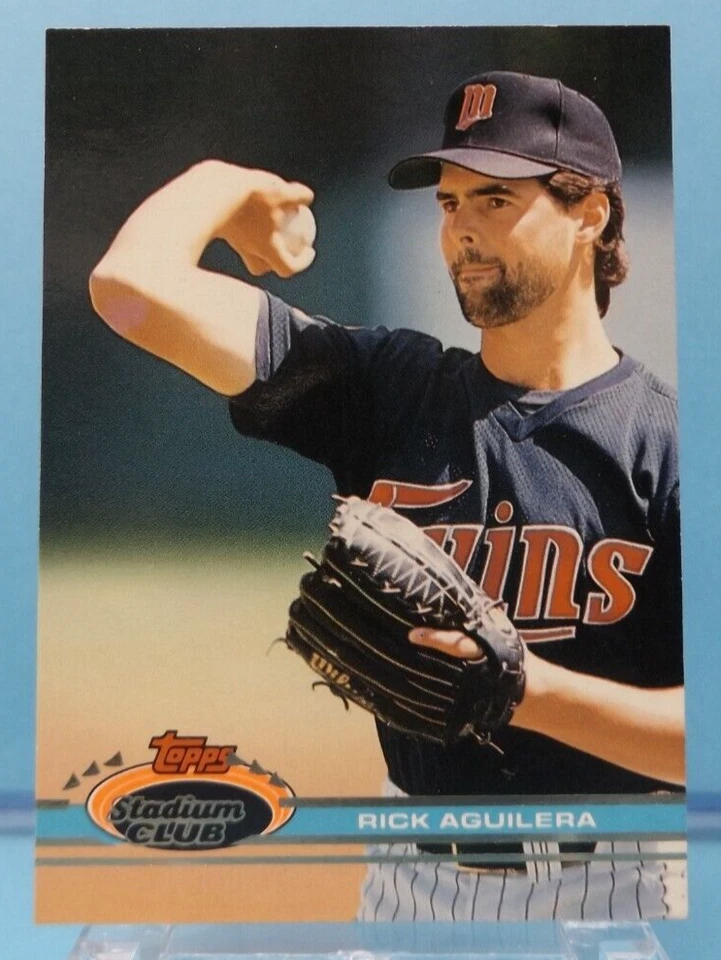 1991 Topps Stadium Club #76 - Rick Aguilera - Minnesota Twins - Near Mint - Image 1 of 2
