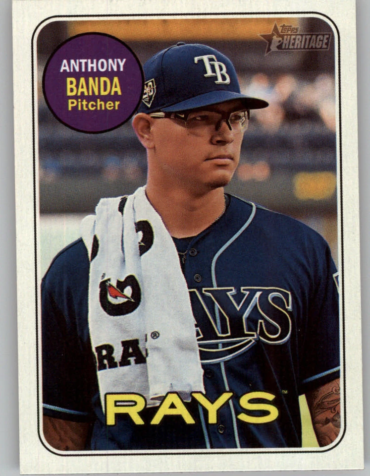 Anthony Banda 2018 Topps Heritage High Number SP Card Rookie Rays #714 - Image 1 of 1