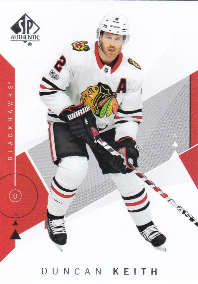 18/19 SP AUTHENTIC..DUNCAN KEITH..CARD # 82..BLACKHAWKS..FREE COMBINED SHIP - Image 1 of 1