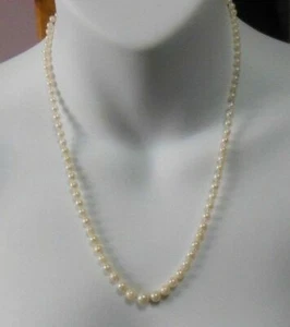 Graduated Pearl Necklace 14k S Clasp 20" long - Picture 1 of 3