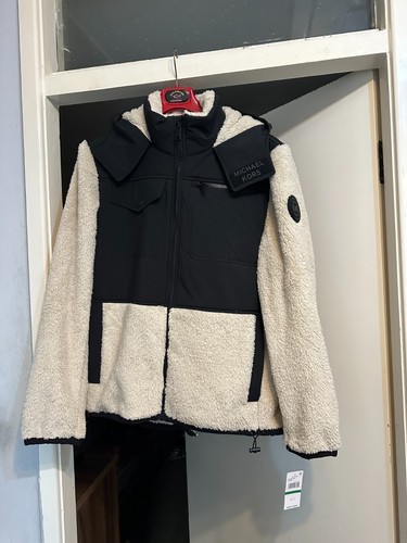 Michael kors Uomo MTX35933 Nero Nero e Nero Dune Felpa con Cappuccio Giacca Pile Authen