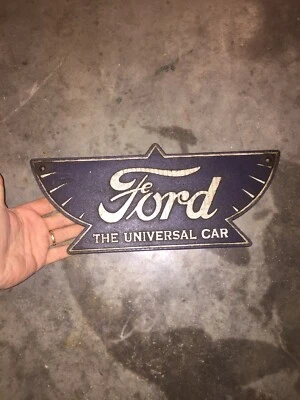 Ford Motors Sign Plaque Cast Iron Metal Man Cave AUTO HOTROD Collector MUSTANG - Image 1 of 4