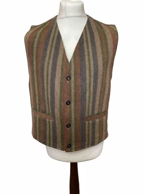 CP Company Ideas Massimo Osti Vintage Wool Waistcoat Size Small / Medium Striped - Image 1 of 4