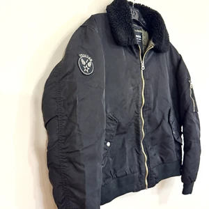 Avirex Black Authentic Nylon Bomber Flight Garment Jacket Size S - Picture 1 of 8