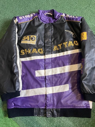 Shaquille O Neal Shaq Attack Leather Jacket Purple Sz S Cover