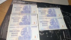 Lot Of 5 2008 100 TRILLION DOLLARS RESERVE BANK OF ZIMBABWE ~ UNCIRCULATED - Picture 1 of 1
