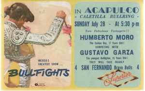 Vintage Stierkämpfe in Acapulco Mexiko Caletilla Stierkampfarena Postkarte gebraucht 1974 - Bild 1 von 2